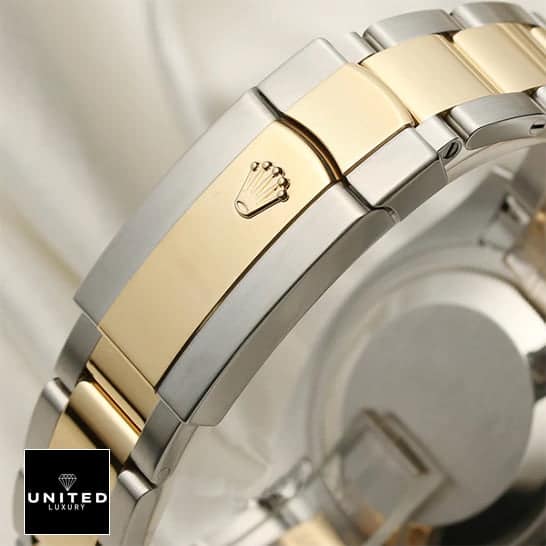 Rolex Datejust 116203 "Black Dial" Master Clone Quality asarolex datejust black dial replica Rolex Datejust 116203 S.Steel Replica Two Tone Fold Clasp on the Rolex logo