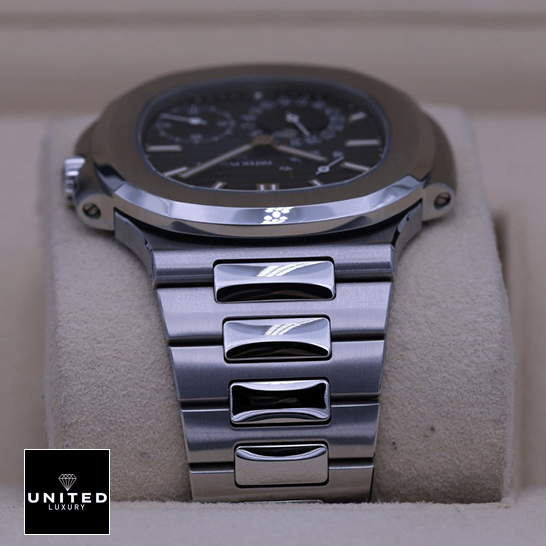 Patek Philippe Nautilus Moon Phase 5712/1A-001 Super Clone atek philippe nautilus steel blue dial moon phase 57121A 001 replica dial Patek Philippe 57121A-001 Nautilus Steel Blue Dial Moon Phase Replica in the box