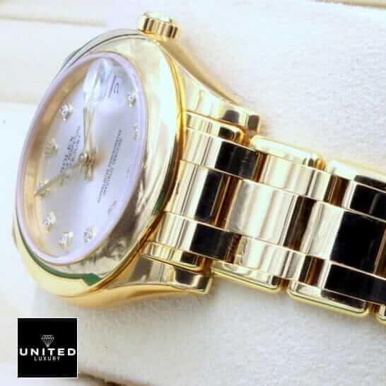 Rolex Datejust Gold Diamond Dial Replica in the rolex box