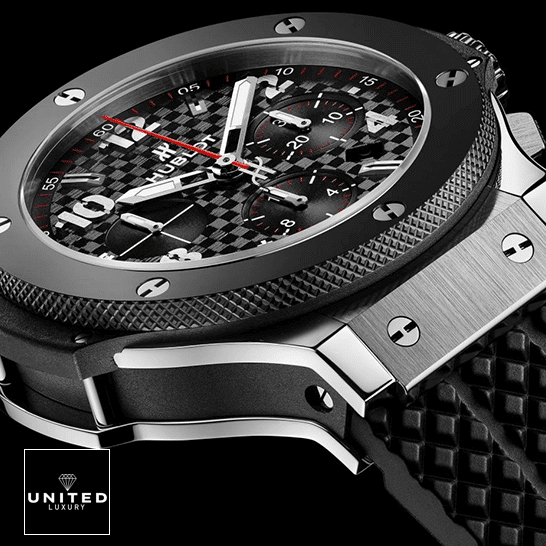 Hublot Big Bang Chronograph 342.SB.131.RX Authentic Clone 1:1 hublot big bang left dial Hublot Big Bang Steel Case Black Bezel Replica black background