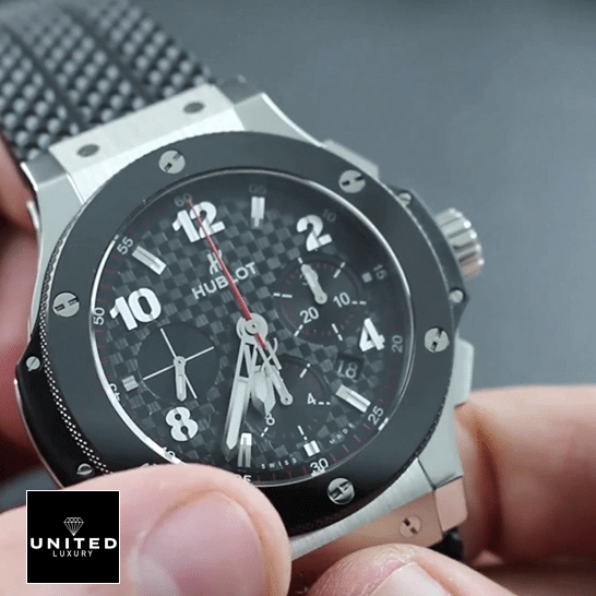 Hublot Big Bang Chronograph 342.SB.131.RX Authentic Clone 1:1 Hublot Big Bang Steel Dial Bracelet Black Replica red second hand