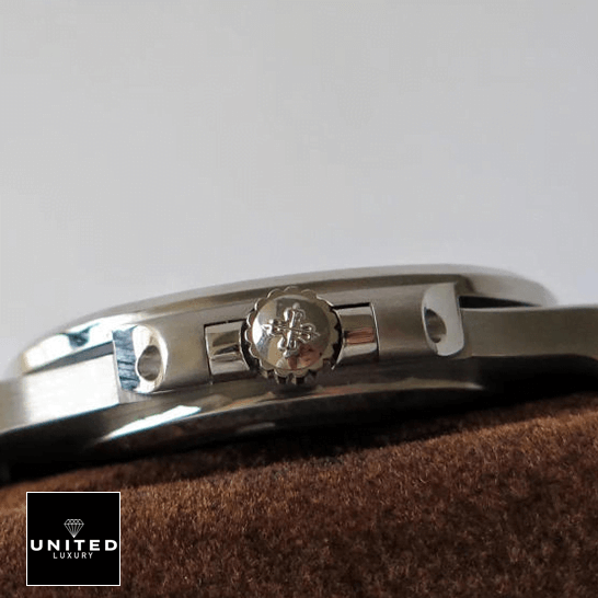 Patek Philippe Nautilus 5711/1A-011 "White Dial" Exceptional Replica 1:1 patekphilippe nautilus 57111A 011 replica rightside Patek Philippe Nautilus 57111A-011 Steel Case Replica side view