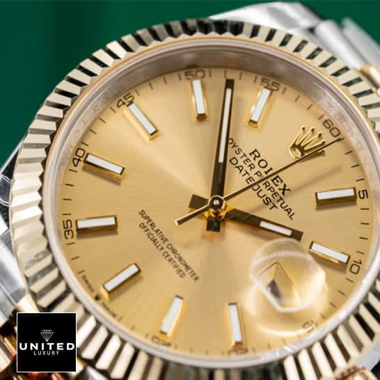 Rolex Datejust 116233 "Champagne Dial" Perfect Clone Edition rolex champagne dial 116233 replica 5 Rolex Datejust 116233 Yellow Gold Dial & Fluted Bezel Replica
