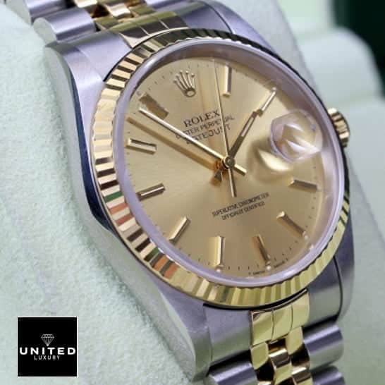 Rolex Datejust 16233 Two-Tone Super Accurate Clone rolex datejust stainless steel replica2 Rolex Datejust 16233 Fluted Bezel Replica