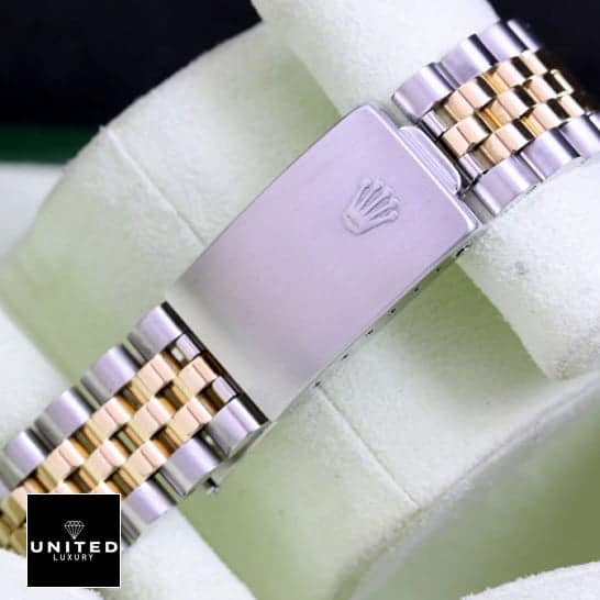 Rolex Datejust 16233 Two-Tone Super Accurate Clone rolex datejust stainless steel replica5 Rolex Datejust 16233 Stainless Steel Two Tone Jubilee Bracelet Fold Clasp on the Rolex logo Replica