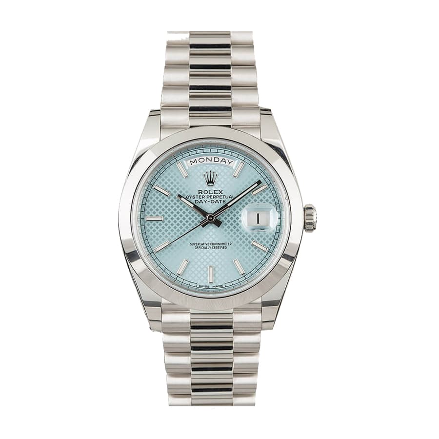 rolex-day-date-ice-blue-228206-replica Rolex Day-Date 228206 "Ice Blue Baguette" Premium Duplicate - Image 1