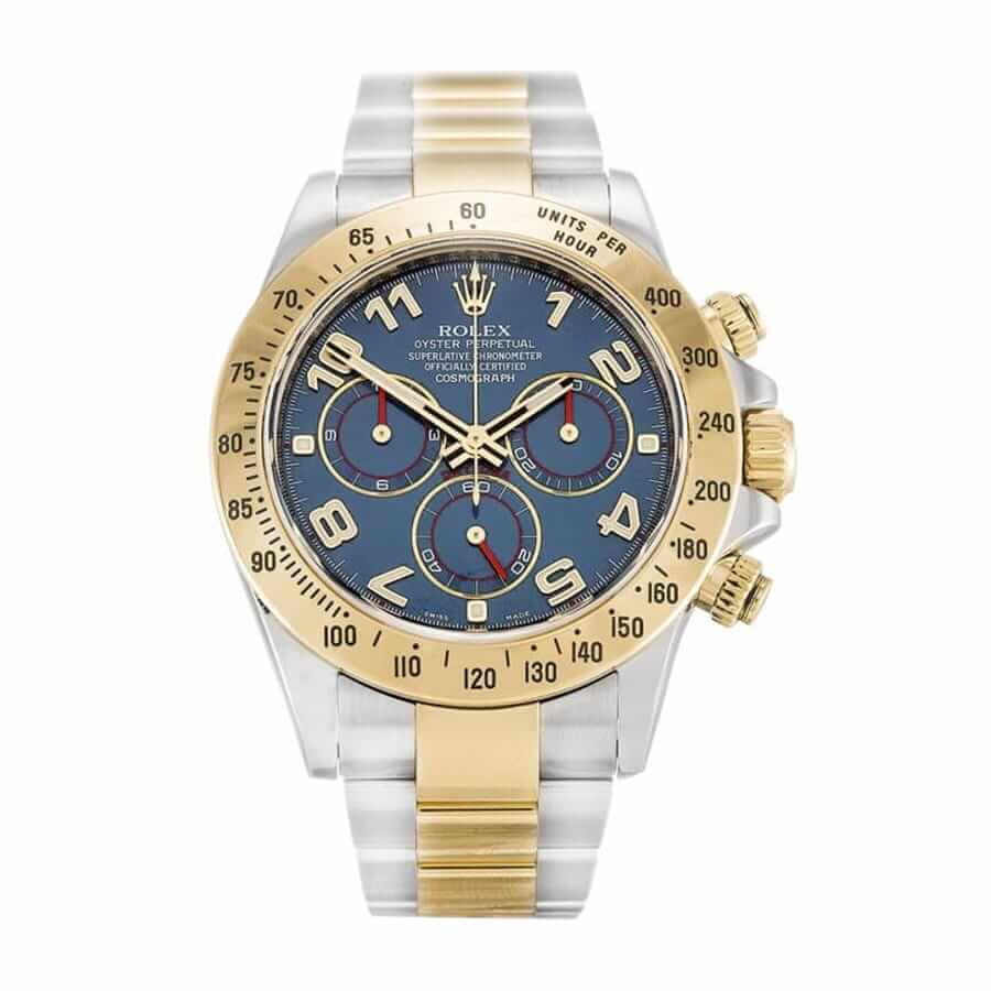 rolex-daytona-blue-dial-replica-116523-1 Rolex Daytona "Yellow Gold" 116508-0004 Signature Replica 1:1 - Image 1