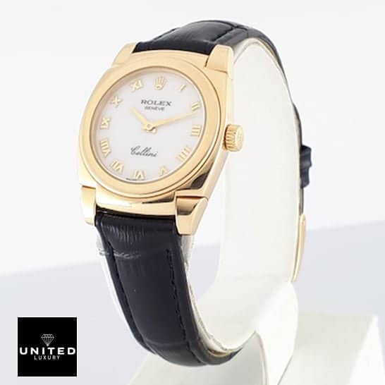Rolex Cellini 5320/8 Geneve "White Dial" Precision Replica Edition rolex geneve cellini replica Rolex Cellini Geneve Black Leather Bracelet 5320/8 Replica