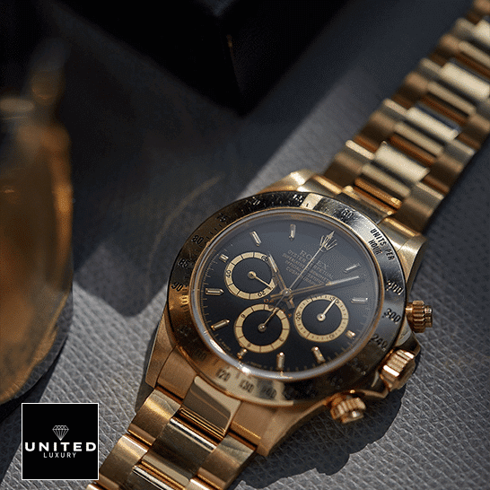 Rolex Daytona Cosmograph 16528 "Yellow Gold" Exceptional Replica 1:1 rolex daytona cosmograph yellow gold black dial 16528 oyster Rolex Daytona Cosmograph Yellow Gold Black Dial 16528 Oyster Replica