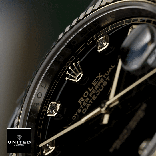 Rolex Datejust 69173 Lady Diamond Black Dial Premium Replica 1:1 rolex ratejust black Dial 69173 jubilee replica dial indices Rolex Datejust 69173 Black Dial Replica