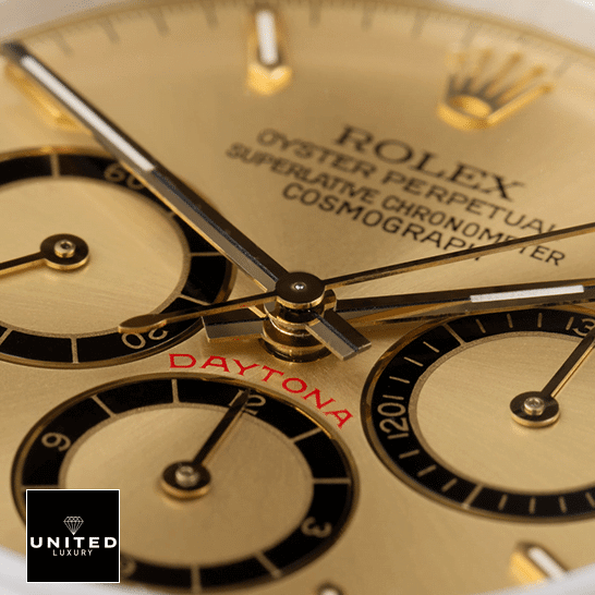 Rolex Daytona Cosmograph 16523 "Yellow Gold" Elite Clone Edition rolexdaytona 16523 replica hand Rolex Daytona S.Steel Case Yellow Gold Bezel on the Rolex logo 16523 Replica
