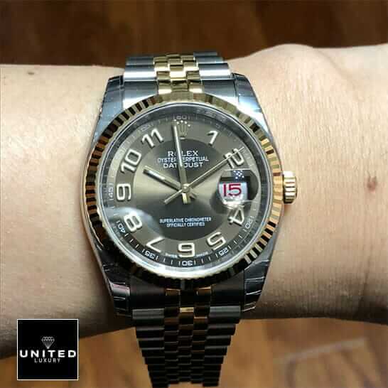 Rolex Datejust 116233-0209 "Bronze Dial" Authentic Clone 1:1 rolex 116233 replica 4 Rolex Datejust 116233 Grey Dial Replica on the wrist