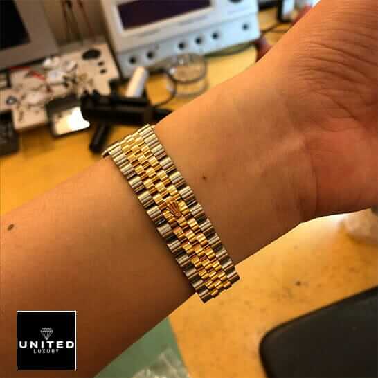 Rolex Datejust 116233-0209 "Bronze Dial" Authentic Clone 1:1 rolex 116233 replica 5 Rolex 116233 Yellow Gold Jubilee Bracelet Replica rolex logo on bracelet