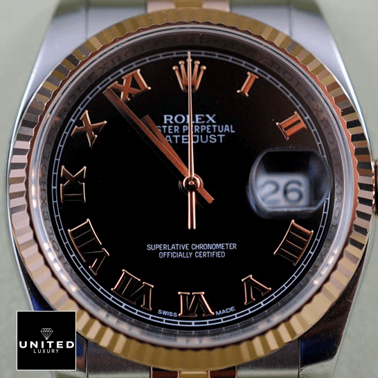 Rolex Datejust Black Roman Numeral Dial 116231 Replica