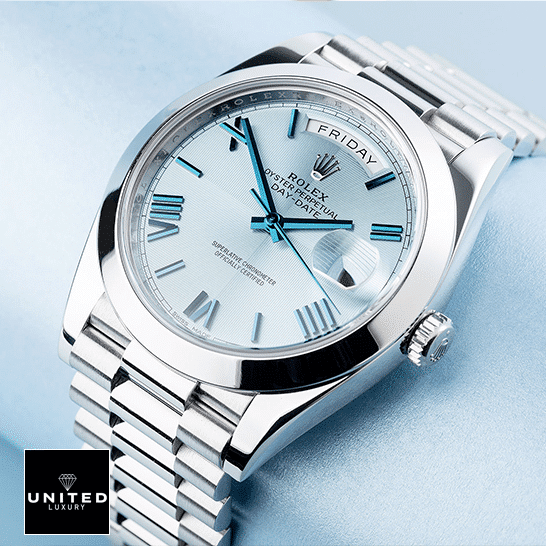 Rolex Day-Date 228206-0002 "Oyster Bracelet" Authentic Copy 1:1 rolex day dat e228206 stainless steel blue diagonal dial oyster man dial Rolex Day-Date 228206-0002 "Oyster Bracelet" Authentic Copy 1:1 rolex day dat e228206 stainless steel blue diagonal dial oyster man dial