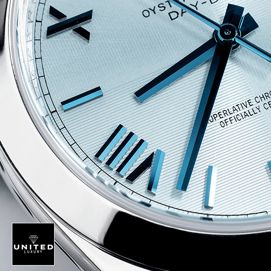 Rolex Day-Date 228206-0002 "Oyster Bracelet" Authentic Copy 1:1 rolex day dat e228206 stainless steel blue diagonal dial oyster Rolex Day-Date 228206-0002 "Oyster Bracelet" Authentic Copy 1:1 rolex day dat e228206 stainless steel blue diagonal dial oyster