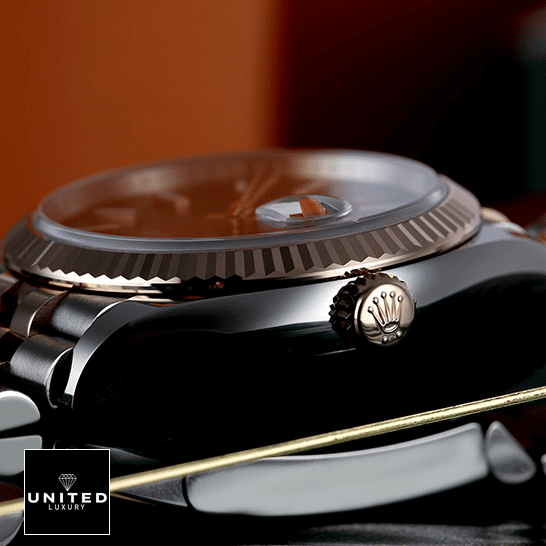 Rolex Datejust 126231 Two-Tone Fluted Bezel Detailed Replica rolex datejust 126231 steel gold automatic grey dial jubilee dial Rolex 126231 Steel Gold Grey Dial Replica stainless steel crown on the rolex logo