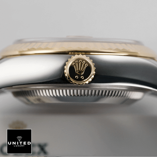 Rolex Datejust 126333-0002 Super Clone Edition rolex datejust 126333 yellow gold steel silver dial jubilee dial Rolex Datejust 126333 Yellow Gold Replica Crown / Push button