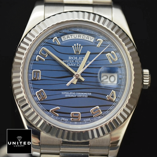 Rolex Day-Date 228238-0002 "Blue Champagne Dial" Exceptional Replica 1:1 Rolex Day-Date II 228238-003 Wave Dial Replica