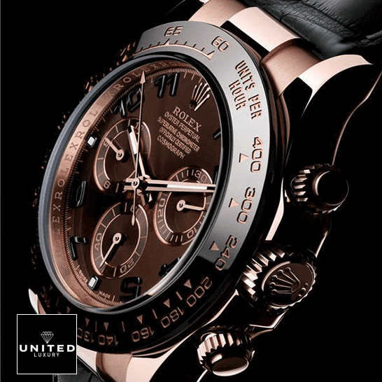 Rolex Cosmograph Daytona 116515LNBR Precision Clone rolex daytona cosmograph 116515LNBR rose gold black dial Rolex Daytona Cosmograph 116515LNBR Rose Gold Black Bezel Replica