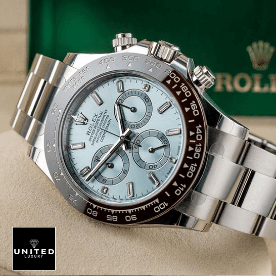 Rolex Daytona Cosmograph 126506 "Platinum" Exceptional Replica 1:1 Rolex Daytona Cosmograph 116506 S.Steel Oyster Bracelet Black Bezel Replica