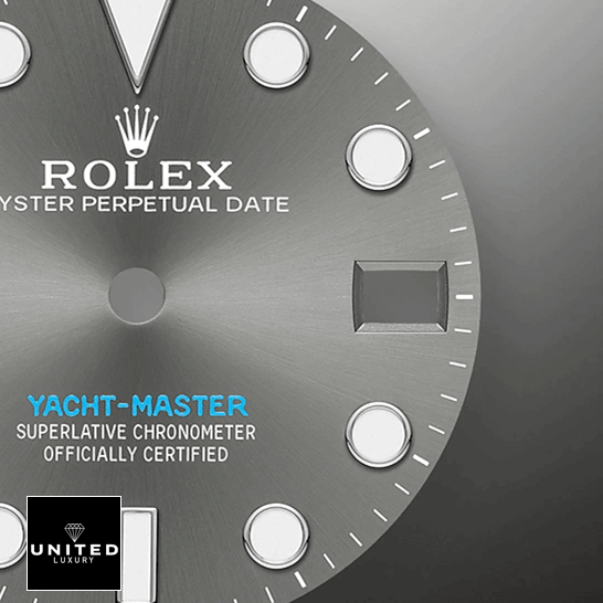 Rolex Yacht-Master 268622 "Rhodium Dial" Ultra Detailed Clone rolex yacht master 268622 steel platinum automatic grey rhodium dial replica dial unitedluxurynet 2 Rolex Yacht Master 268622 Grey Dial Replica grey background