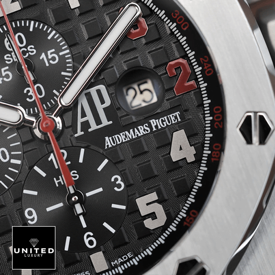 Audemars Piguet Royal Oak Offshore 26133ST.OO.A101CR.01 "Shaquille O'Neal" Exceptional Replica 1:1 audemars piguet royal oak offshore shaquille hand Audemars Piguet Royal Oak Black Dial Replica red second hand