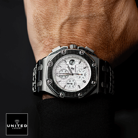 Audemars Piguet Royal Oak Offshore 26030IO.OO.D001IN.01 "White Dial" Exclusive Clone Edition audemarspiguet royaloakoffshore 26030IO.OO .D001IN.01 replica hand Audemars Piguet 26030IO.OO_.D001IN.01 904L Stainless Steel Case And Bezel Replica