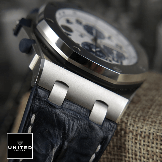 Audemars Piguet Royal Oak Offshore 26170ST.OO.D305CR.01 "Navy" High-End Replica 1:1 audemarspiguet royaloakoffshore 26170ST.OO .D305CR.01 bracelet Audemars Piguet Royal Oak Offshore 26170ST.OO_.D305CR.01 Replica leather blue bracelet