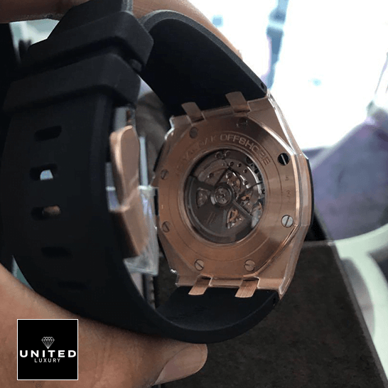 Audemars Piguet Royal Oak Offshore 26208ST.OO.D305CR.01 "Novelty" Authentic Copy 1:1 audemarspiguet royaloakoffshore 26401RO.OO .A002CA.02 back 1 Audemars Piguet Royal Oak 26401 Black Rubber Bracelet Replica upsdie view