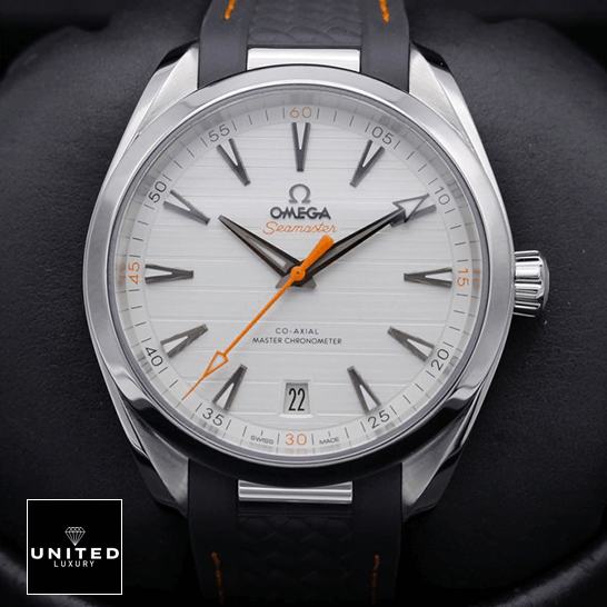 Omega Seamaster Aqua Terra Co-Axial Master Chronometer 220.12.41.21.02.002 Pro Clone 1:1 omega aqua terra 220.12.41.21.02.002 replica front Omega 220.12.41.21.02.002 Aqua Terra White Dial Replica orange second hand