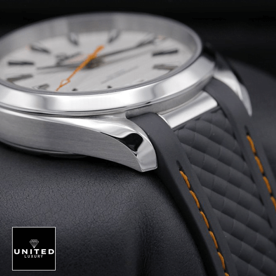 Omega Seamaster Aqua Terra Co-Axial Master Chronometer 220.12.41.21.02.002 Pro Clone 1:1 omega aqua terra 220.12.41.21.02.002 replica silver Omega Aqua Terra 220.12.41.21.02.002 White DÅŸal Black Rubber Bracelet Replica side view