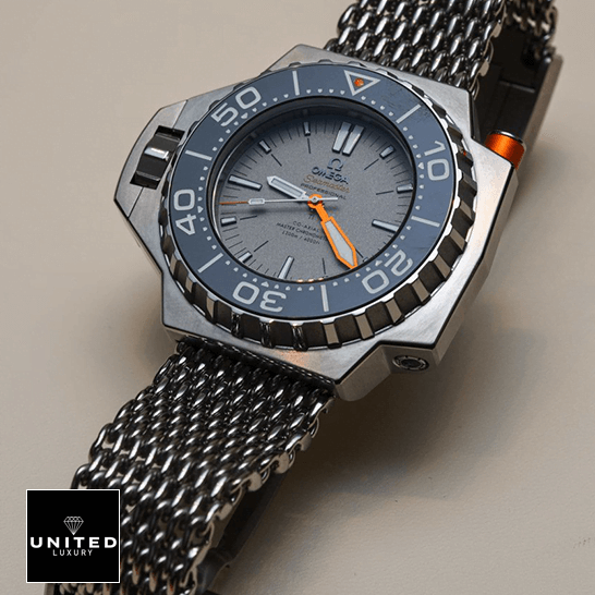 Omega Seamaster Ploprof Titanium 227.90.55.21.99.001 Luxury Clone Quality omega seamaster ploprof 227.90.55.21.99.001 replica dial Omega Seamaster 227.90.55.21.99.001 Stainless Steel Bracelet Replica grey background