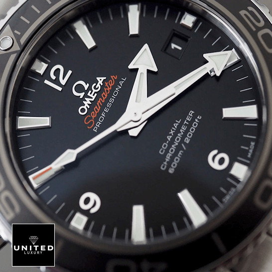 Omega Seamaster Planet Ocean 232.30.42.21.01.001 Black Dial Super Accurate Clone omega seamaster planet ocean steel 232 30 42 21 01 001 black dial close Omega Seamaster Planet Ocean Black Dial Replica close analog view