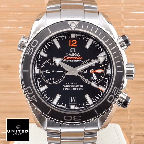 Omega Seamaster 232.32.46.51.01.003 Black Dial Replica omega seamaster planet ocean steel 232 30 46 51 01 001 black dial front Omega 232_30_46_51_01_001 Seamaster Planet Ocean Steel Replica crown / push button