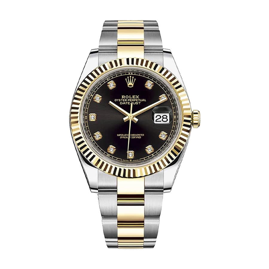 rolex-datejust-126333-yellow-gold-steel-automatic-black-dial-oyster-replica Rolex Datejust 126333-0005 Black Dial Signature Replica 1:1 - Image 1
