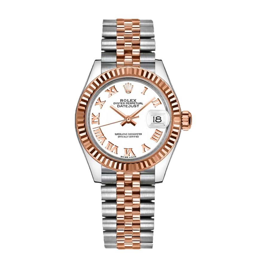 rolex-datejust-28mm-279171-steel-and-everose-gold-automatic-white-dial Rolex Lady-Datejust 279171-0021 "Jubilee" First-Class Clone - Image 1