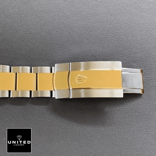 Rolex Datejust 126331 Mother Of Pearl Elite Clone Edition Rolex Datejust 41 126331-0013 Two Tone Oyster Bracelet Replica Fold Clasp on the Rolex Logo