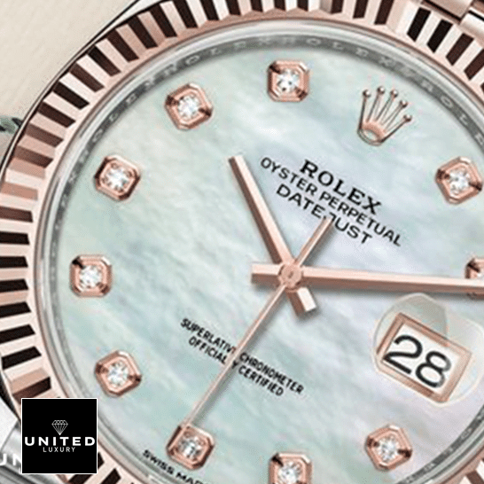 Rolex Datejust 126331 Mother Of Pearl Elite Clone Edition Rolex Datejust 41 126331 Mother Pearl Diamond Dial & Rose Gold Fluted Bezel Replica