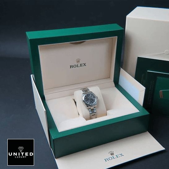 Rolex Lady-Datejust 279160 Dark Grey Dial Ultimate Clone Quality Rolex Datejust 279160 Oyster Stainless Steel Grey Dial Replica in the rolex box