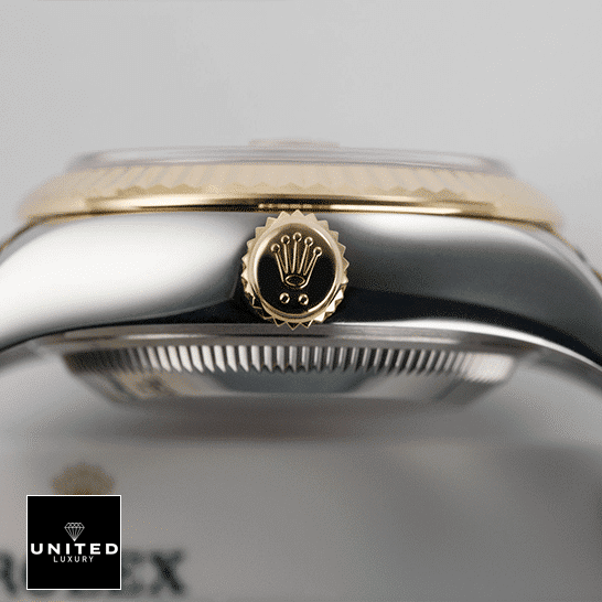 Rolex Lady-Datejust 279173 MOP Diamond Dial Super Clone Edition Rolex Lady-Datejust 279173-0019 S.Steel Case Yellow Gold Crown Pusher Replica