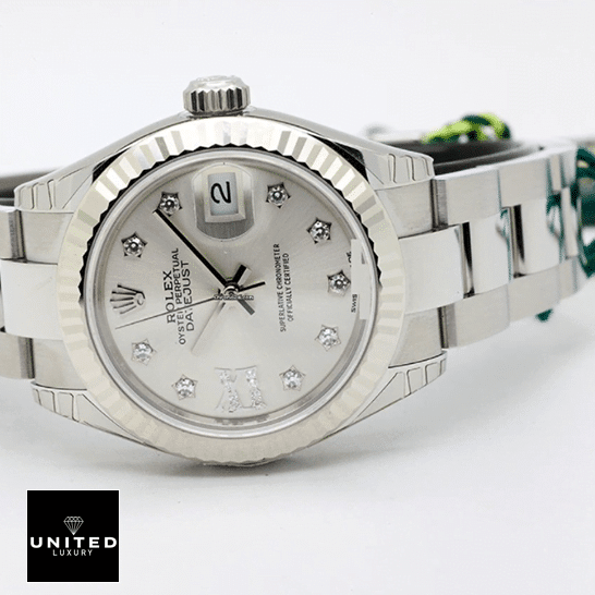 Rolex Lady-Datejust 279174 Silver Dial Jubilee Premium Replica 1:1 Rolex Lady-Datejust 279174-0021 Fluted Bezel Replica