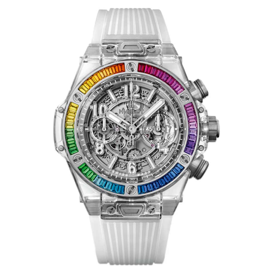 Hublot-Rainbow-Watch-Replica Hublot Big Bang Unico "Rainbow" Sapphire Case 411.JX.4803.RT.4099 True to Original Copy - Image 1