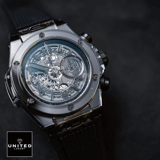Hublot Big Bang Unico Sapphire All Black 411.JB.4901.RT Replica hublot big bang unico sapphire all blac 411.JB .4901.RT Hublot Big Bang Unico Sapphire Black Rubber Bracelet Replica black background