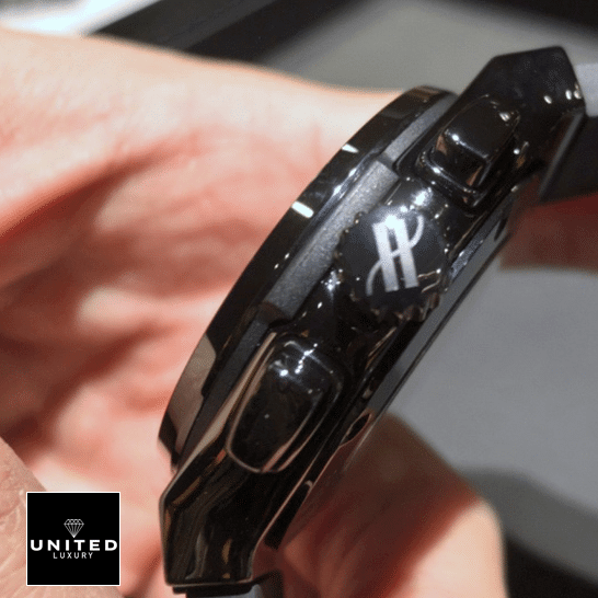 Hublot Big Bang Unico "Black Magic" Skeleton 525.CM.0170.RX First-Class Replica Hublot Big Bang 525.CM_.0170.RX Steel Case Replica side view