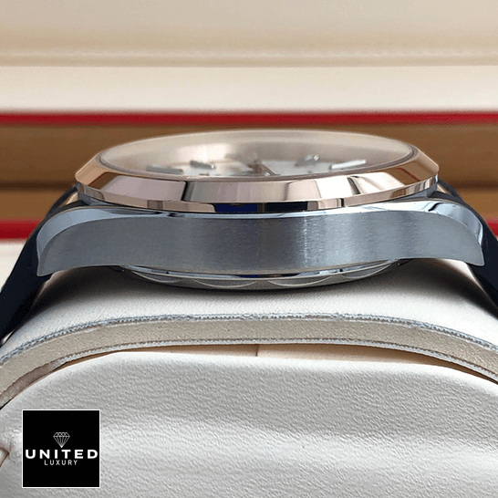 Omega Seamaster Aqua Terra 220.22.41.21.02.001 Supreme Replica Edition omega seamaster 220.22.41.21.02.001 replica leftside Omega 220.22.41.21.02.001 Stainless Steel Case Replica side view in the box