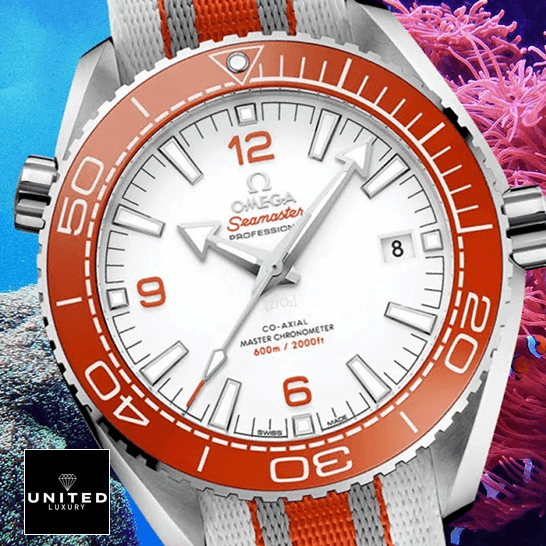 Omega Seamaster Planet Ocean 215.32.44.21.04.001 "Orange" Mirror Replica 1:1 omega seamaster planet ocean 600M co axial master steel 215.32.44.21.04.001 grey dial replica orange unitedluxurynet 1 Omega Seamaster 215.32.44.21.04.001 Orange Bezel Replica ocean background
