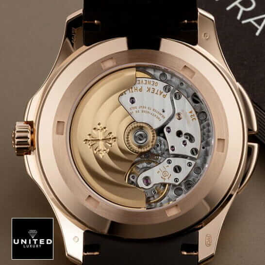 Patek Philippe Aquanaut Travel Time "GMT" 5164 Handcrafted Replica Edition patek travel time 3 Patek Philippe Travel Time Gold Case Replica upside view