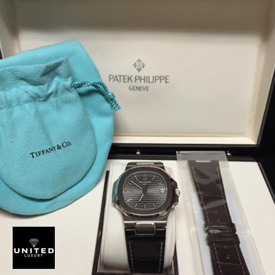 Patek Philippe Nautilus 5711G-001 White Gold Masterpiece Replica patekphilippe nautilus 5711G 001 replica dial Patek Philippe Nautilus 5711G-001 Grey Dial Replica in the box