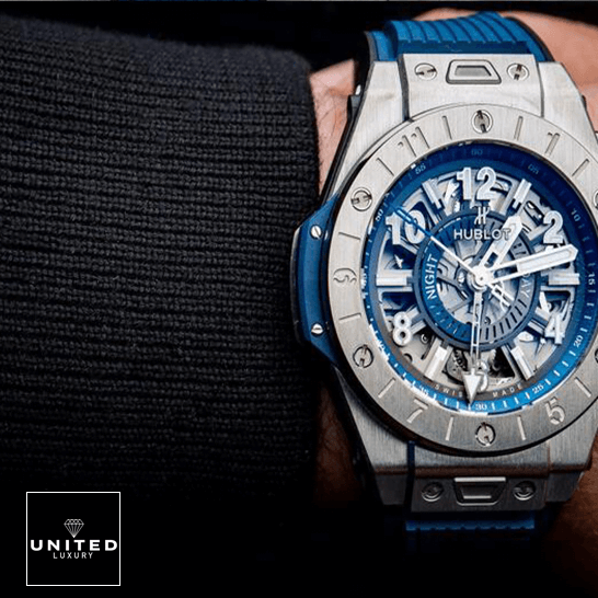 Hublot Big Bang Unico "Transparent" Sapphire Case 471.NX.7112.RX Superior Copy 1:1 useful arabic numerals replica hublot big bang unico gMT Hublot Big Bang Arabic Numerals Blue Background Replica on the wrist